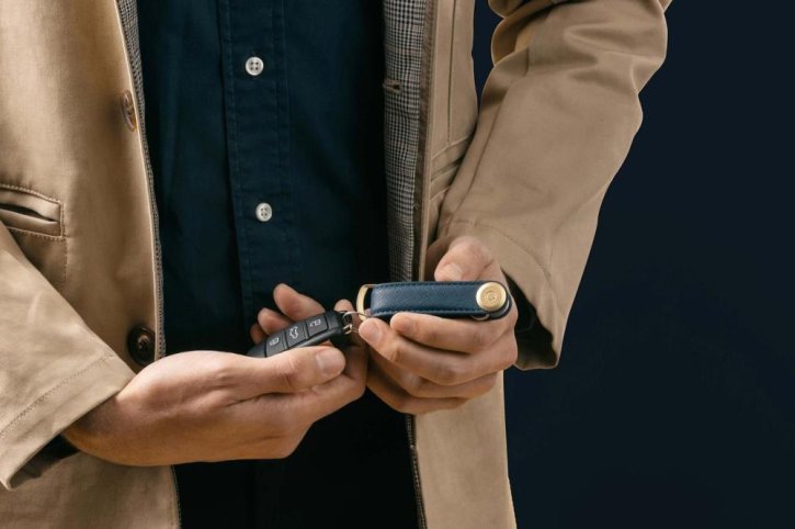 orbitkey Schlüssel-Organizer saffiano leather oxford navy